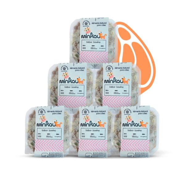 Kit 6 alimentos para cães bovino - 150g