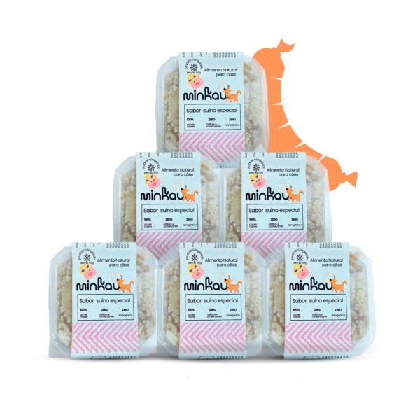 Kit 6 alimentos para cães sabor suino especial - 150g