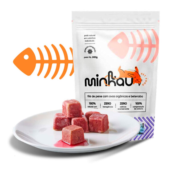 Alimento natural para gatos sabor peixe