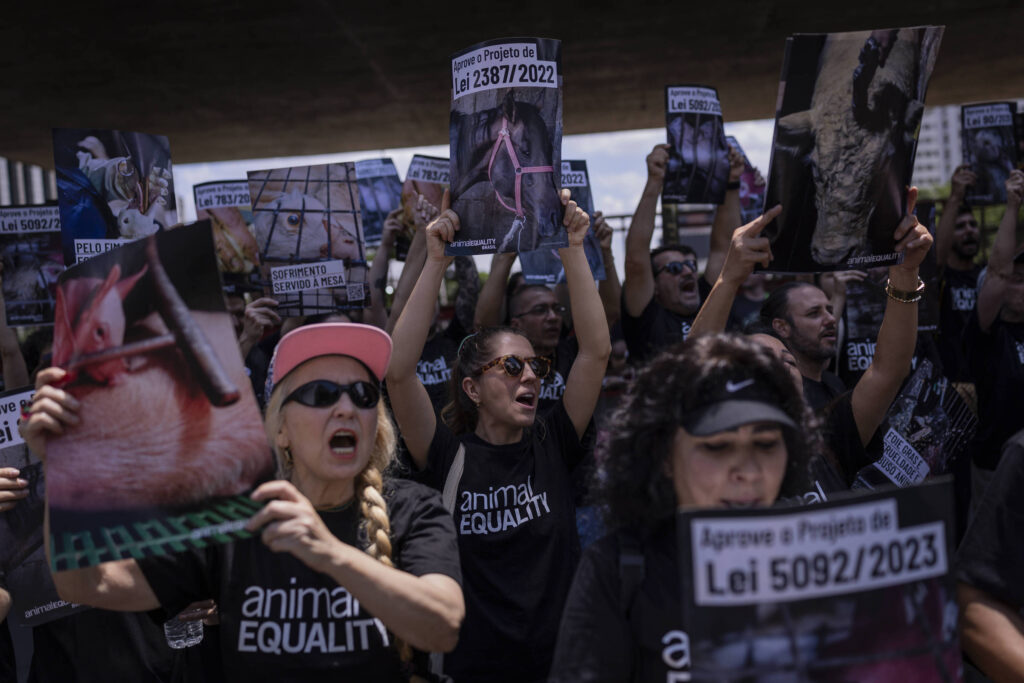 bom-pra-cachorro:-grupo-faz-ato-na-paulista-e-marca-dia-internacional-dos-direitos-animais